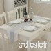 XFentech Chemin de Table - Nappe Style Western Moderne Simple avec Diamants et Glands - pour Le Mariage et la Fête  Crème - Chemin de table/32x210cm - B07QRT979P